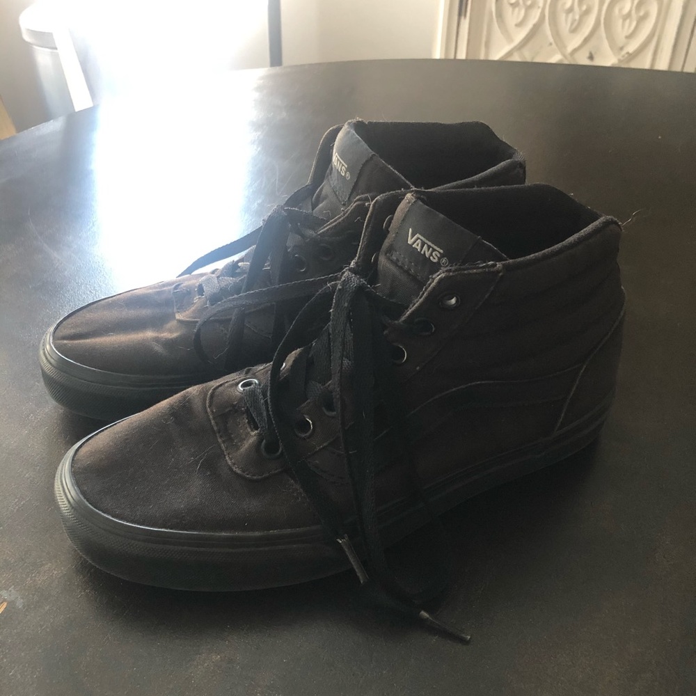 All black High top vans